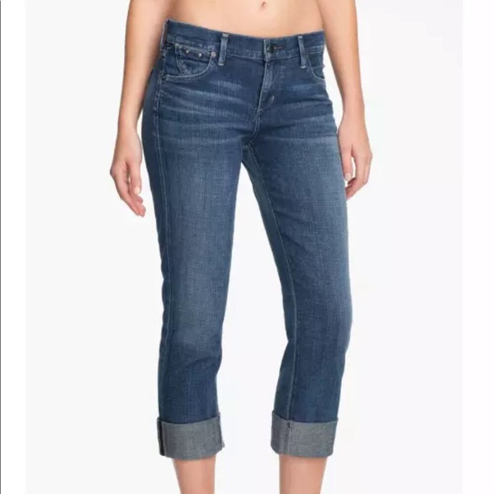 Citizens of Humanity Dani cropped straight leg jeans blue denim size 26 cuff